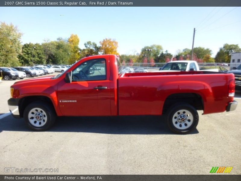 Fire Red / Dark Titanium 2007 GMC Sierra 1500 Classic SL Regular Cab