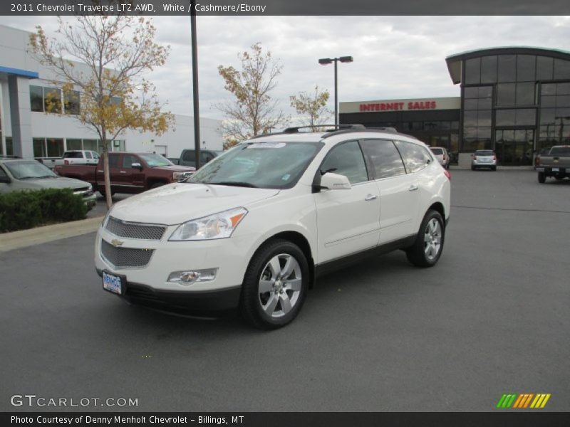White / Cashmere/Ebony 2011 Chevrolet Traverse LTZ AWD