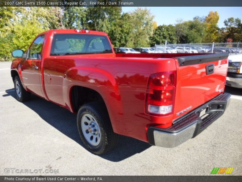 Fire Red / Dark Titanium 2007 GMC Sierra 1500 Classic SL Regular Cab