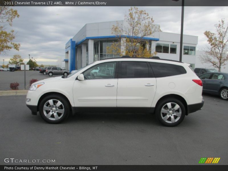 White / Cashmere/Ebony 2011 Chevrolet Traverse LTZ AWD