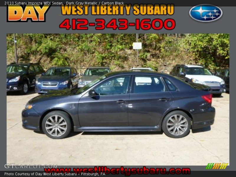 Dark Gray Metallic / Carbon Black 2010 Subaru Impreza WRX Sedan