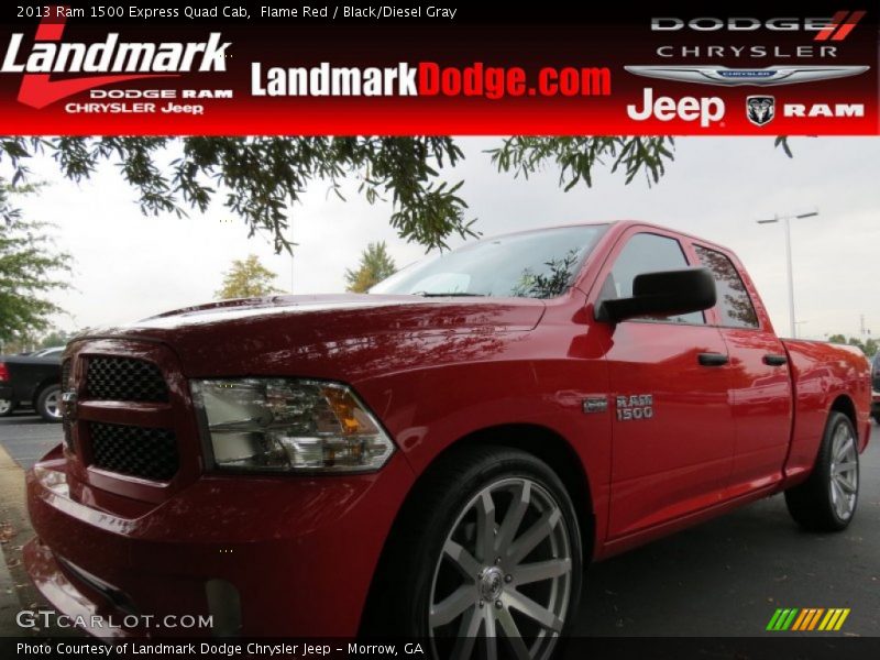 Flame Red / Black/Diesel Gray 2013 Ram 1500 Express Quad Cab