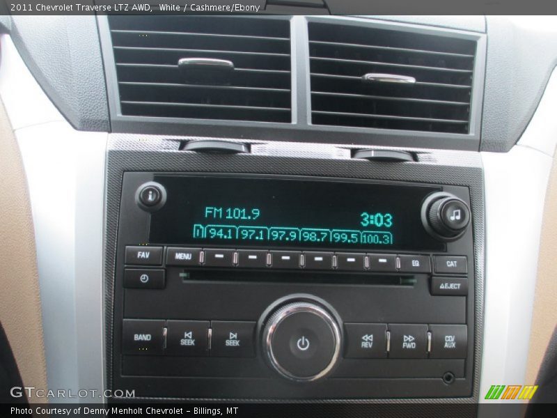 White / Cashmere/Ebony 2011 Chevrolet Traverse LTZ AWD