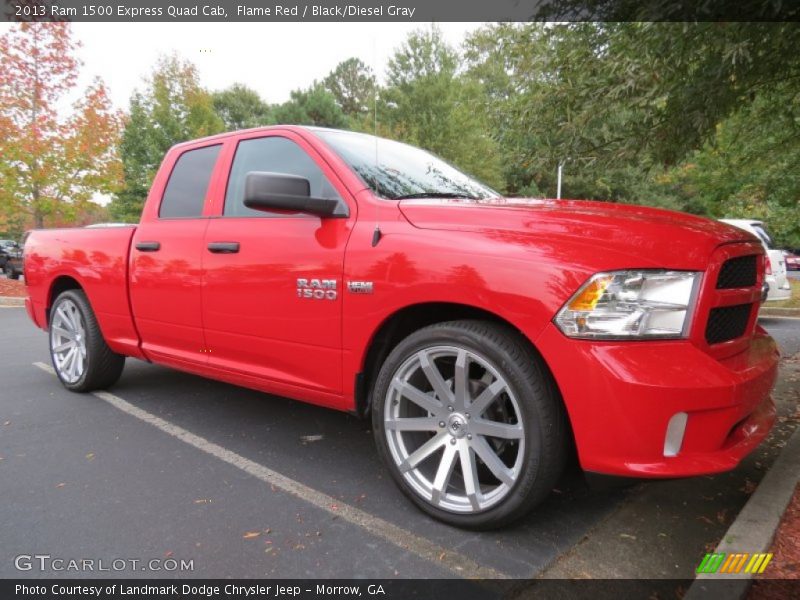 Flame Red / Black/Diesel Gray 2013 Ram 1500 Express Quad Cab