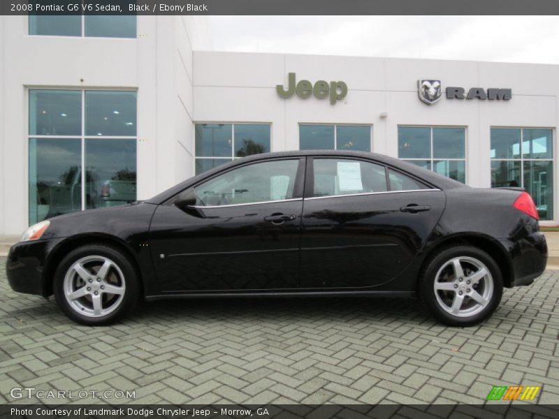 Black / Ebony Black 2008 Pontiac G6 V6 Sedan