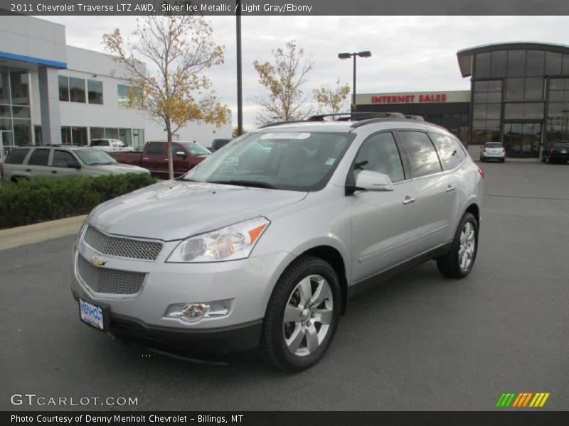 Silver Ice Metallic / Light Gray/Ebony 2011 Chevrolet Traverse LTZ AWD