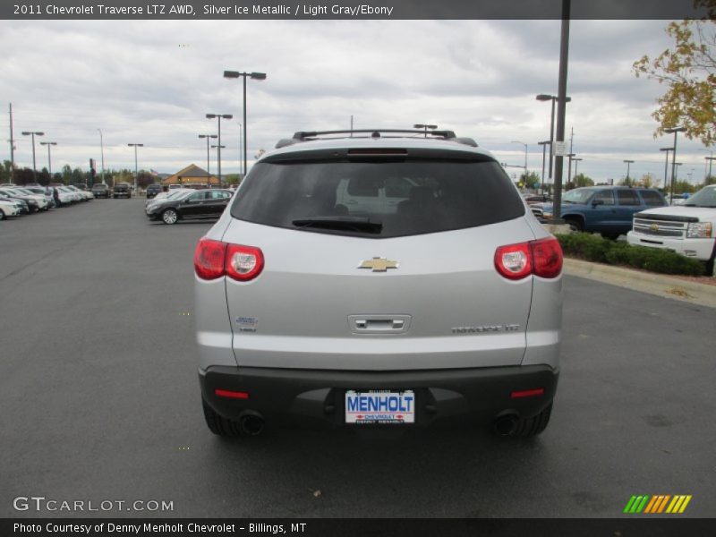 Silver Ice Metallic / Light Gray/Ebony 2011 Chevrolet Traverse LTZ AWD