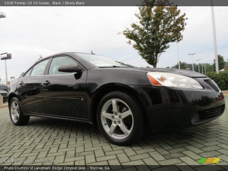 Black / Ebony Black 2008 Pontiac G6 V6 Sedan