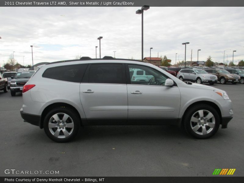 Silver Ice Metallic / Light Gray/Ebony 2011 Chevrolet Traverse LTZ AWD