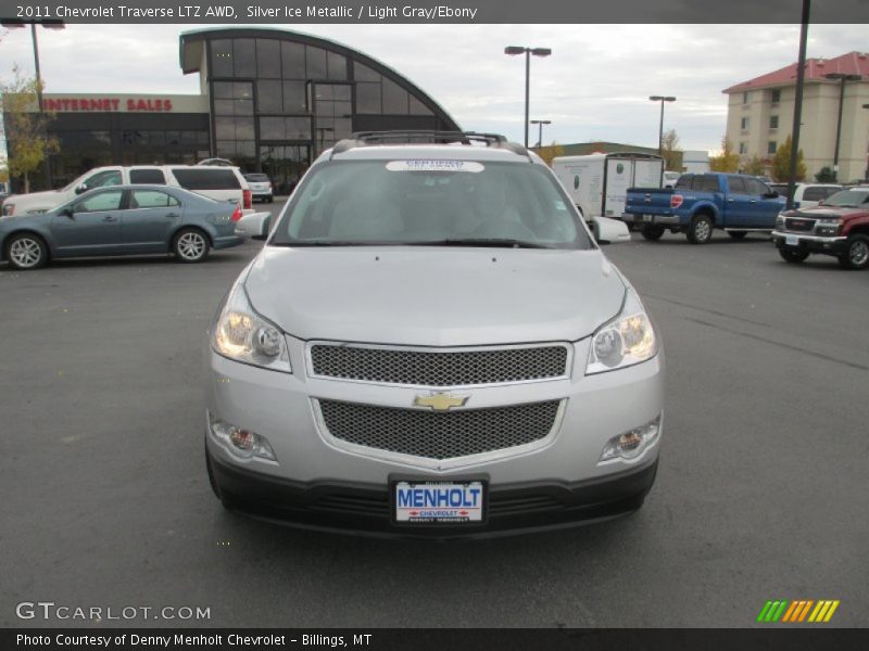 Silver Ice Metallic / Light Gray/Ebony 2011 Chevrolet Traverse LTZ AWD