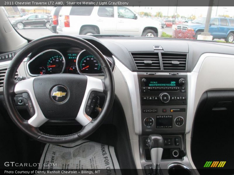 Silver Ice Metallic / Light Gray/Ebony 2011 Chevrolet Traverse LTZ AWD
