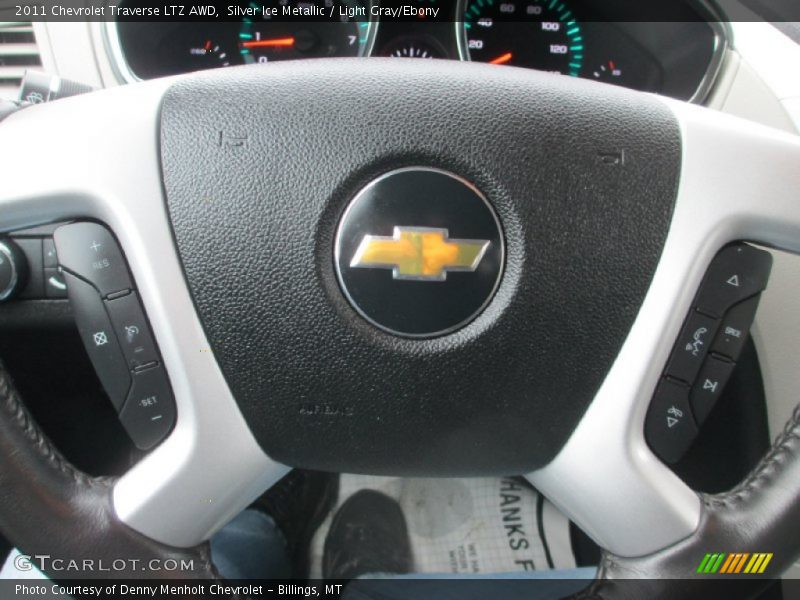 Silver Ice Metallic / Light Gray/Ebony 2011 Chevrolet Traverse LTZ AWD