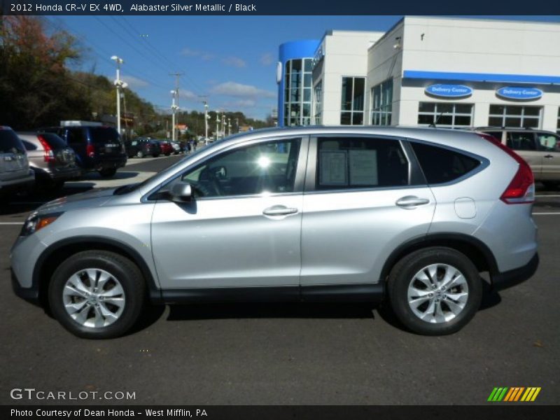 Alabaster Silver Metallic / Black 2012 Honda CR-V EX 4WD