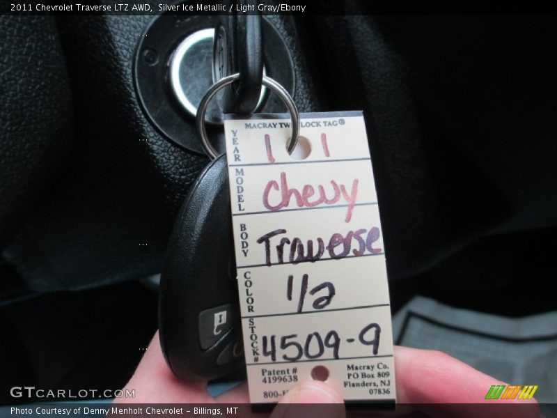 Silver Ice Metallic / Light Gray/Ebony 2011 Chevrolet Traverse LTZ AWD