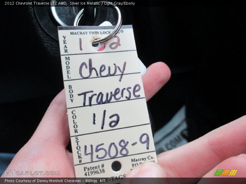 Silver Ice Metallic / Light Gray/Ebony 2012 Chevrolet Traverse LTZ AWD