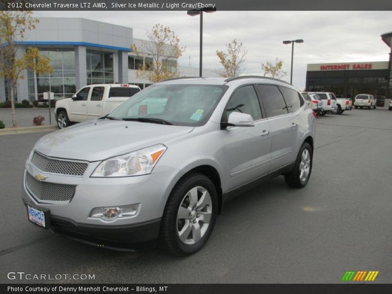 Silver Ice Metallic / Light Gray/Ebony 2012 Chevrolet Traverse LTZ AWD