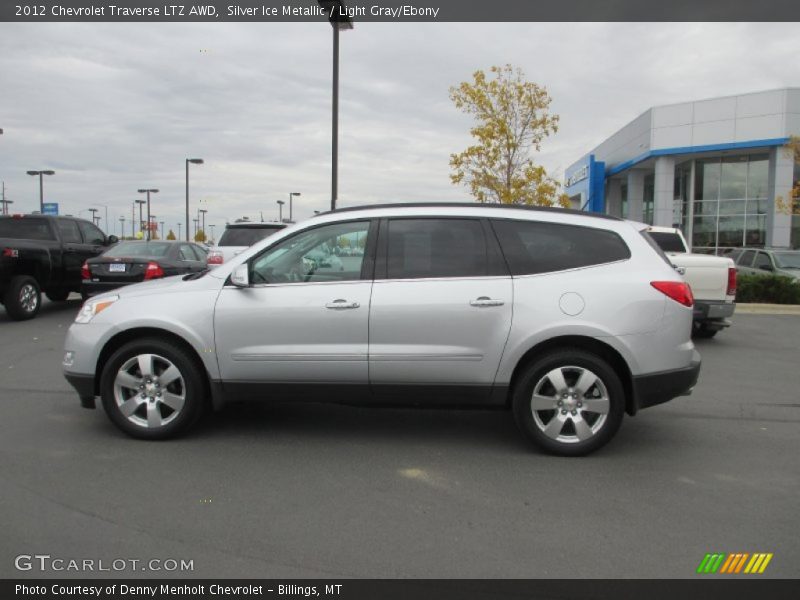 Silver Ice Metallic / Light Gray/Ebony 2012 Chevrolet Traverse LTZ AWD