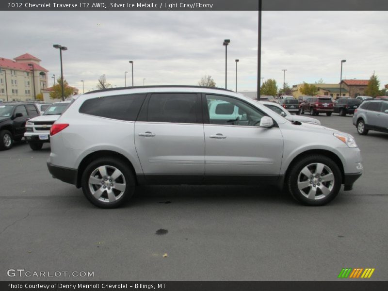 Silver Ice Metallic / Light Gray/Ebony 2012 Chevrolet Traverse LTZ AWD