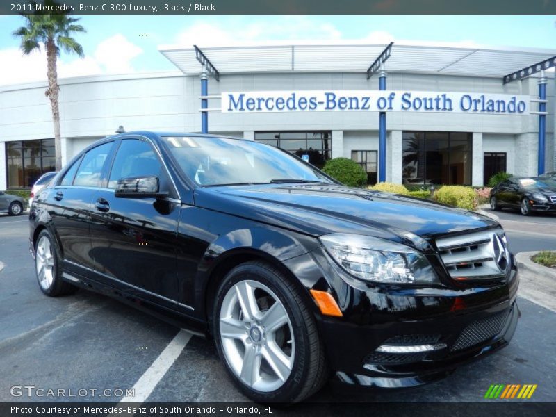 Black / Black 2011 Mercedes-Benz C 300 Luxury