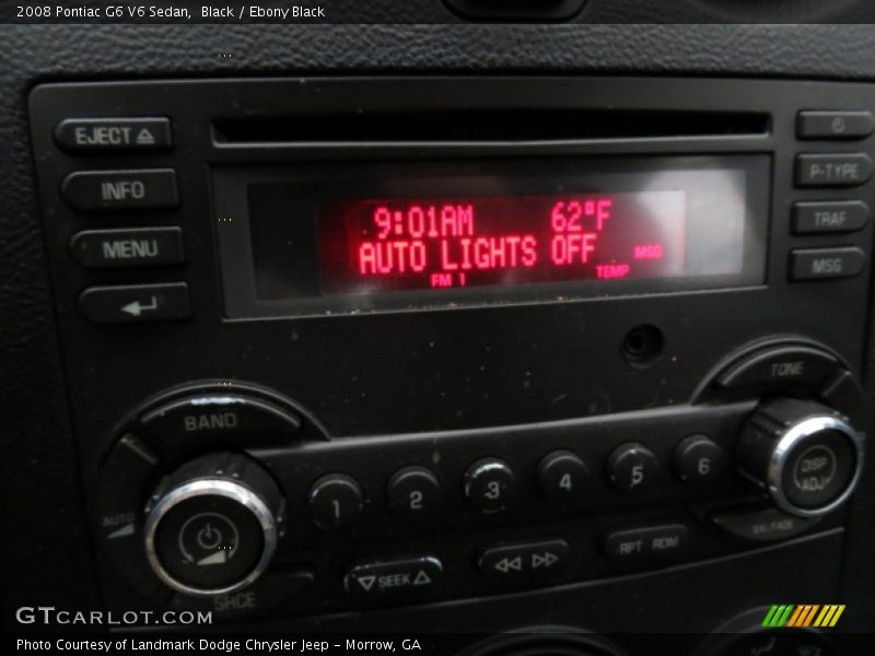 Black / Ebony Black 2008 Pontiac G6 V6 Sedan
