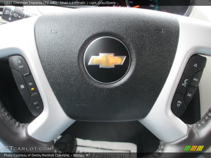 Silver Ice Metallic / Light Gray/Ebony 2012 Chevrolet Traverse LTZ AWD