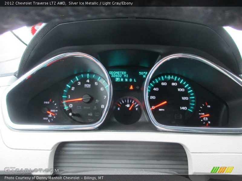 Silver Ice Metallic / Light Gray/Ebony 2012 Chevrolet Traverse LTZ AWD