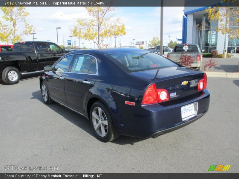 Imperial Blue Metallic / Ebony 2012 Chevrolet Malibu LT