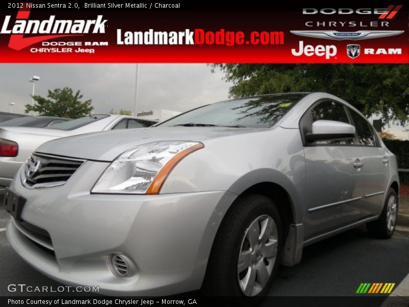 Brilliant Silver Metallic / Charcoal 2012 Nissan Sentra 2.0