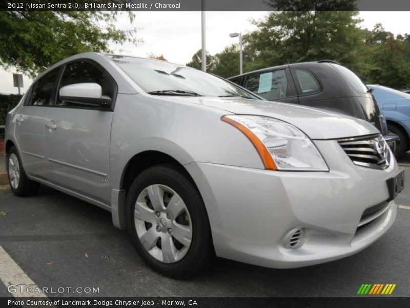 Brilliant Silver Metallic / Charcoal 2012 Nissan Sentra 2.0