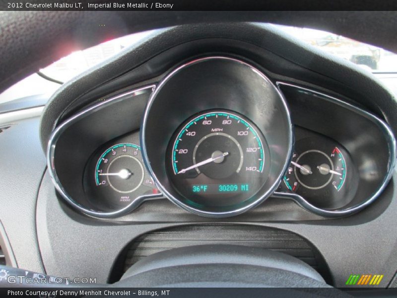 Imperial Blue Metallic / Ebony 2012 Chevrolet Malibu LT