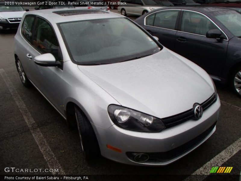 Reflex Silver Metallic / Titan Black 2010 Volkswagen Golf 2 Door TDI
