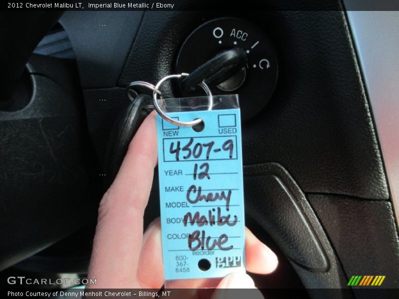 Imperial Blue Metallic / Ebony 2012 Chevrolet Malibu LT