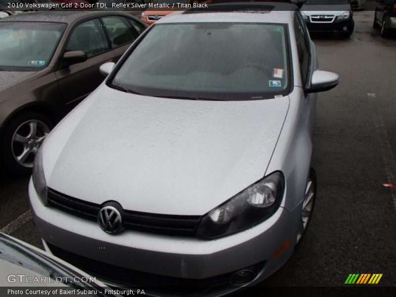 Reflex Silver Metallic / Titan Black 2010 Volkswagen Golf 2 Door TDI
