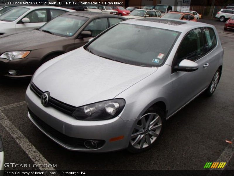 Reflex Silver Metallic / Titan Black 2010 Volkswagen Golf 2 Door TDI
