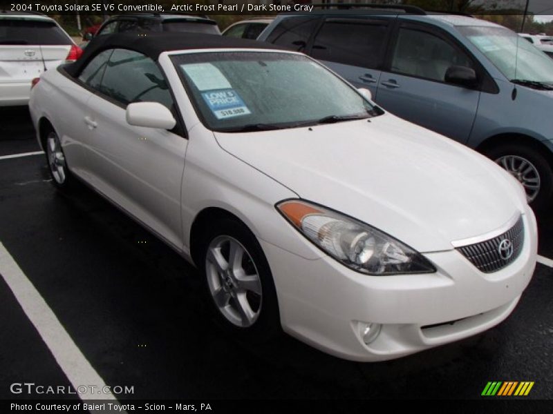Arctic Frost Pearl / Dark Stone Gray 2004 Toyota Solara SE V6 Convertible