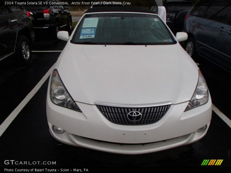 Arctic Frost Pearl / Dark Stone Gray 2004 Toyota Solara SE V6 Convertible