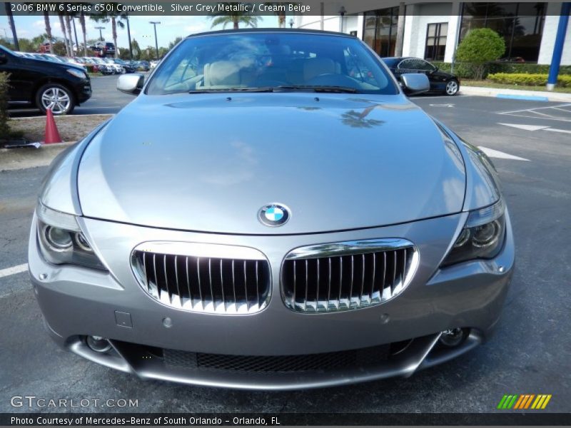 Silver Grey Metallic / Cream Beige 2006 BMW 6 Series 650i Convertible