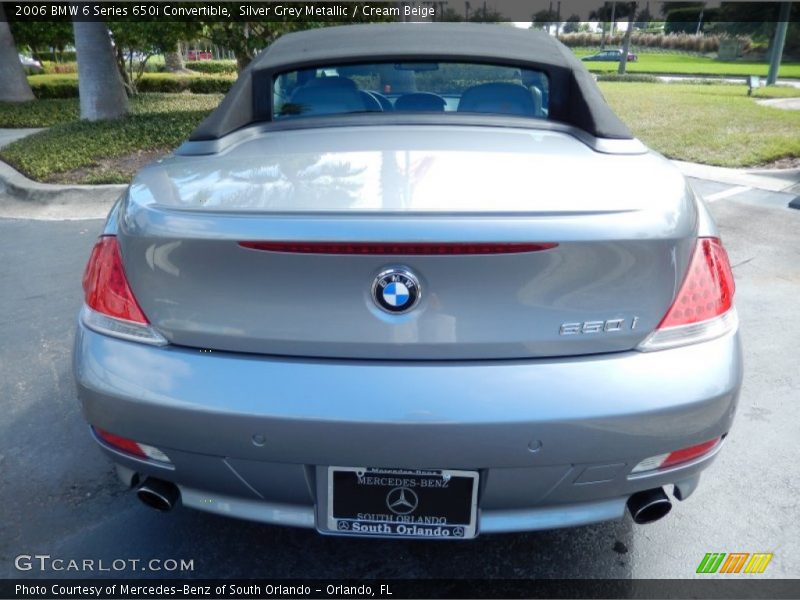 Silver Grey Metallic / Cream Beige 2006 BMW 6 Series 650i Convertible