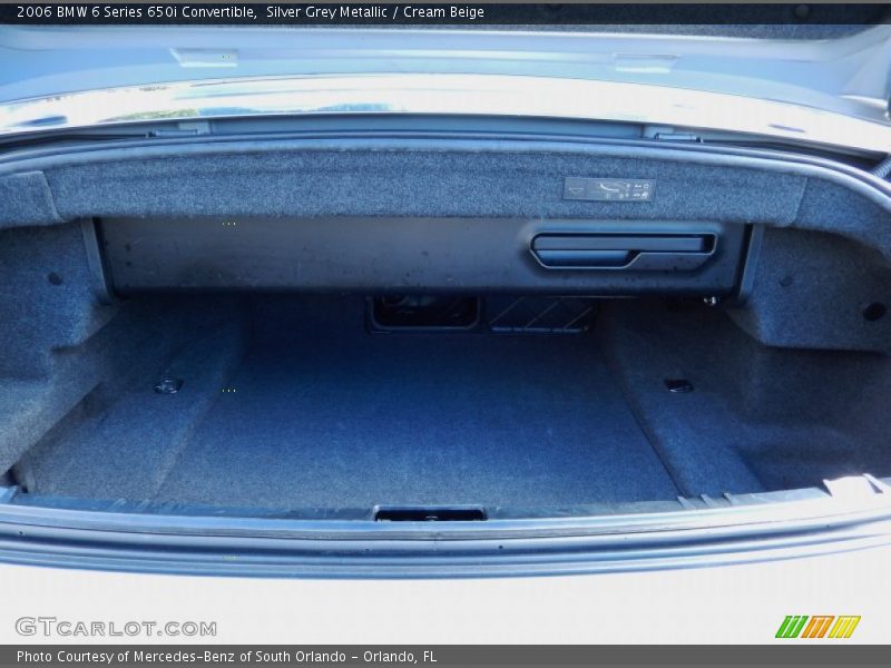  2006 6 Series 650i Convertible Trunk