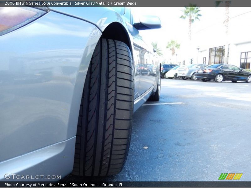 Silver Grey Metallic / Cream Beige 2006 BMW 6 Series 650i Convertible