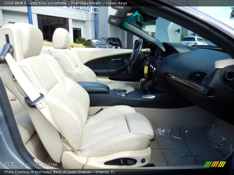 Silver Grey Metallic / Cream Beige 2006 BMW 6 Series 650i Convertible