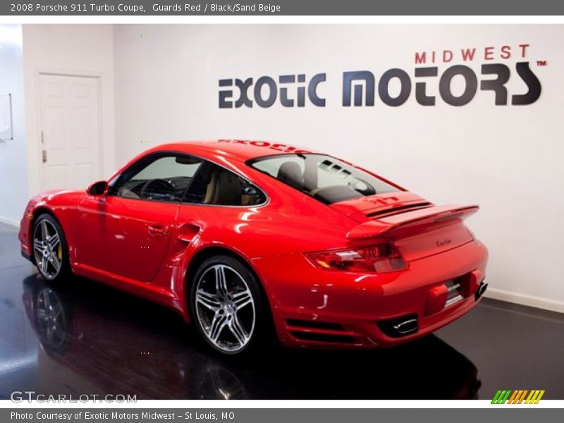 Guards Red / Black/Sand Beige 2008 Porsche 911 Turbo Coupe