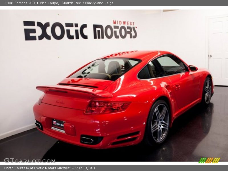 Guards Red / Black/Sand Beige 2008 Porsche 911 Turbo Coupe