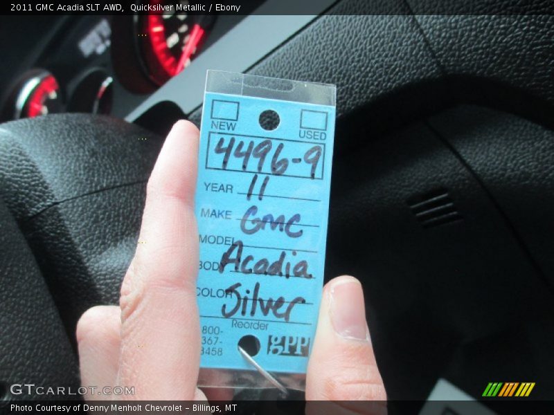 Quicksilver Metallic / Ebony 2011 GMC Acadia SLT AWD