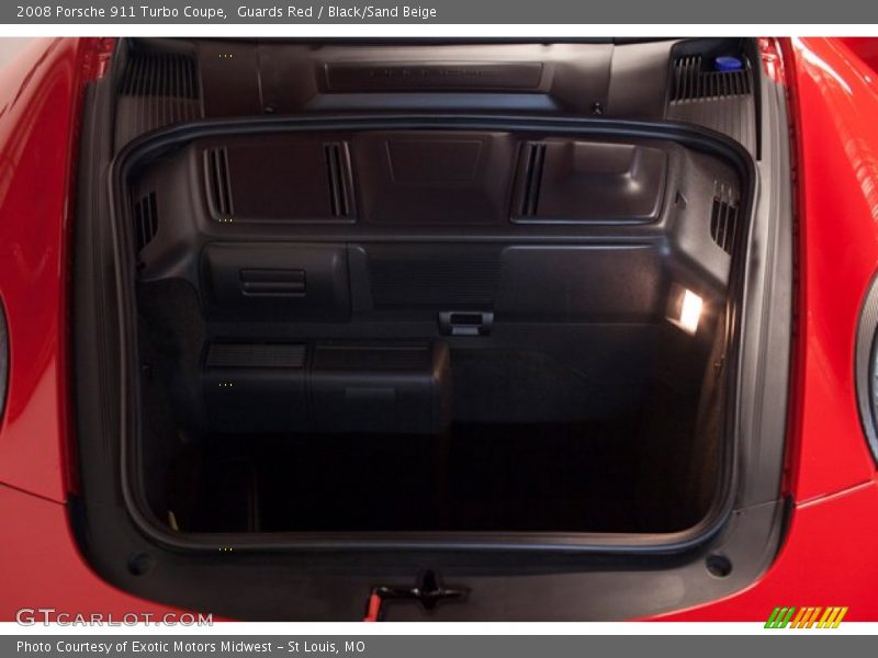 Guards Red / Black/Sand Beige 2008 Porsche 911 Turbo Coupe