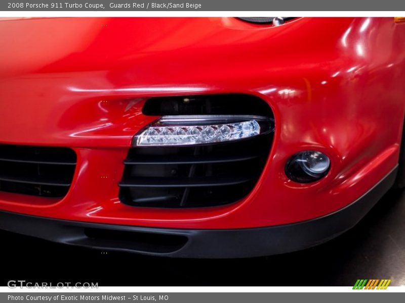 Guards Red / Black/Sand Beige 2008 Porsche 911 Turbo Coupe