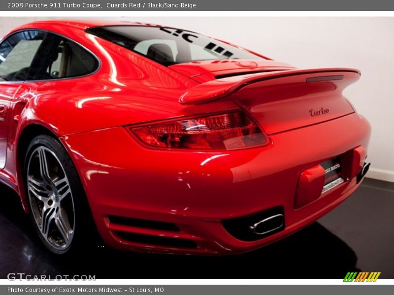 Guards Red / Black/Sand Beige 2008 Porsche 911 Turbo Coupe