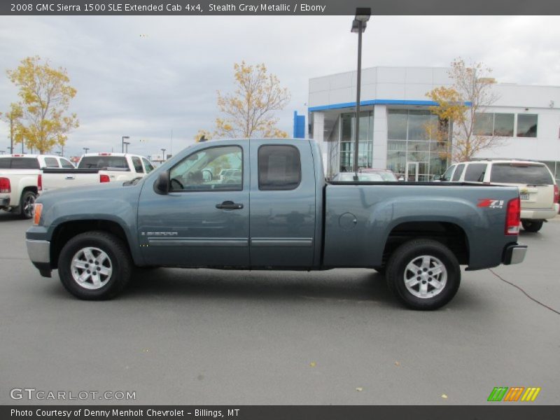 Stealth Gray Metallic / Ebony 2008 GMC Sierra 1500 SLE Extended Cab 4x4