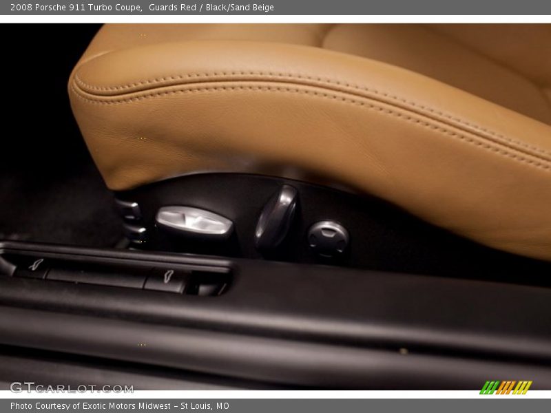 Guards Red / Black/Sand Beige 2008 Porsche 911 Turbo Coupe