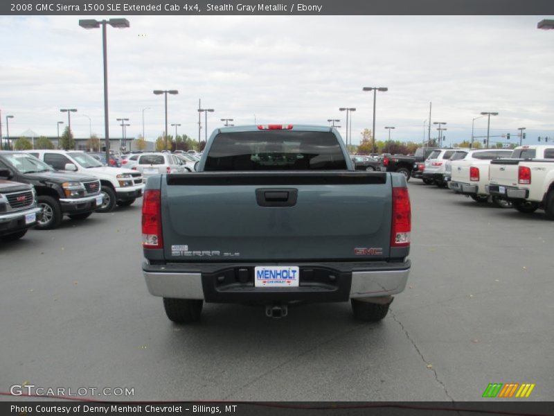 Stealth Gray Metallic / Ebony 2008 GMC Sierra 1500 SLE Extended Cab 4x4